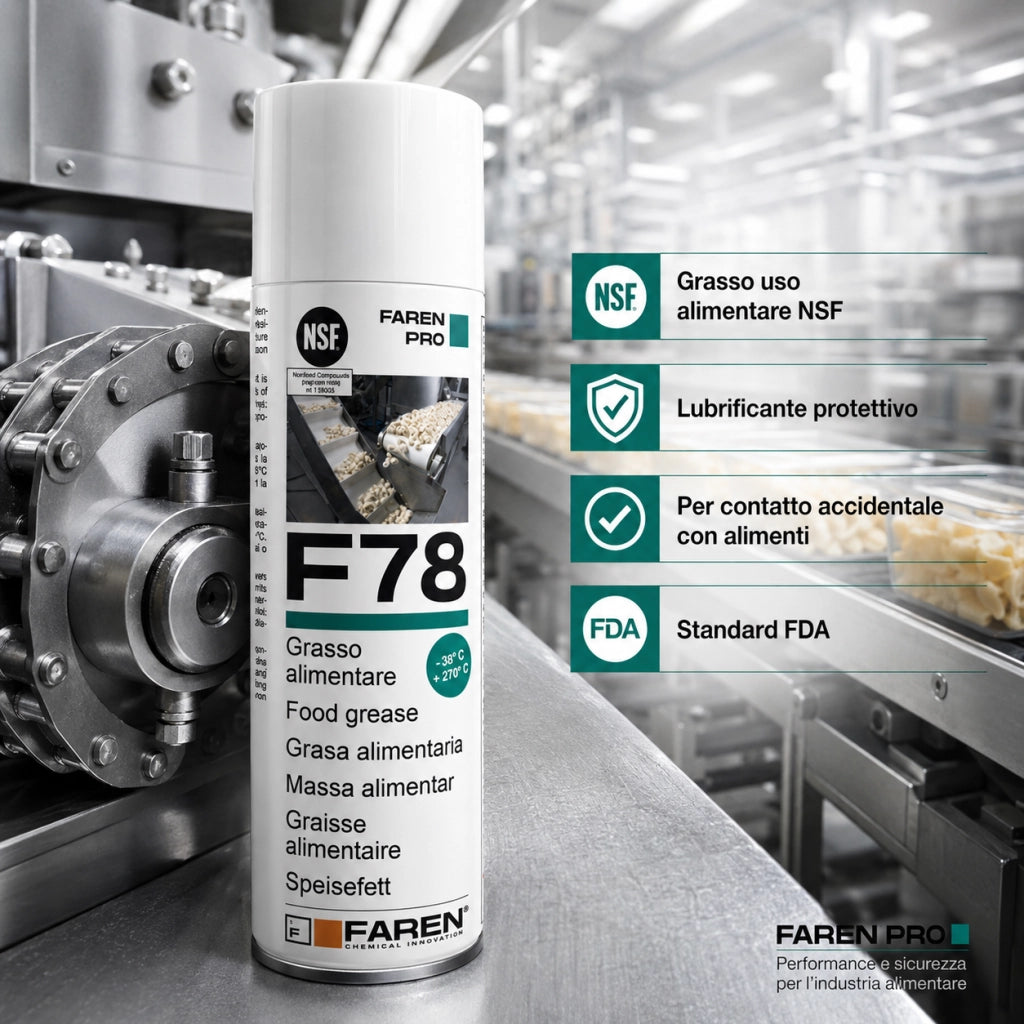 Faren f78 grasso spray alimentare fda atossico antiossidante 400 ml 3 pezzi