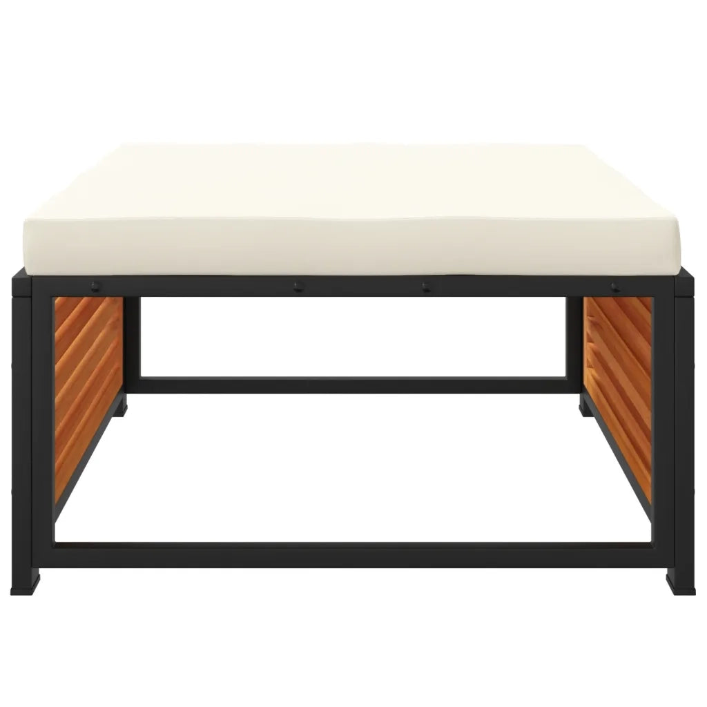 Sgabello da Giardino con Cuscini 68x68x30 cm Massello Acacia 367647