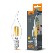 Lampadina LED Filamento Fiamma C35 6W E14 4000K Videx