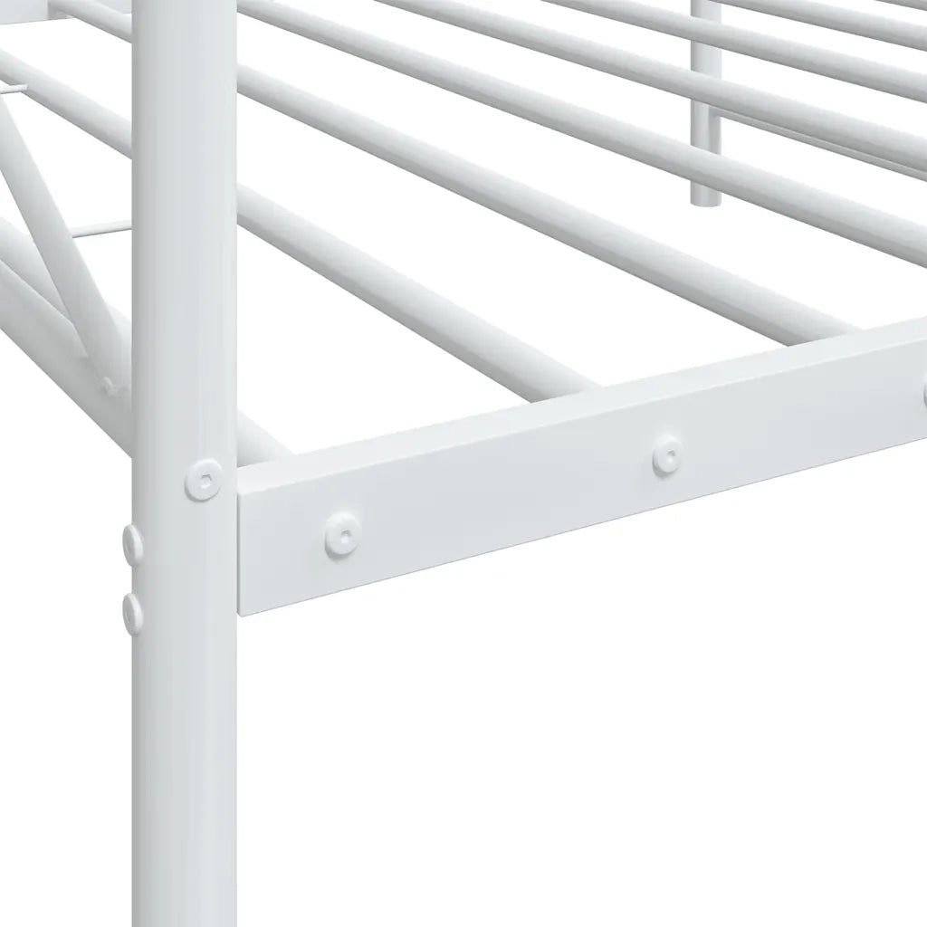 Letto singolo | Letto per adulti | Dormeuse senza Materasso Bianco 107x203 cm in Acciaio