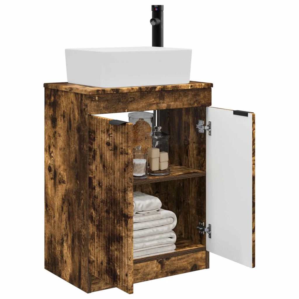 Mobile da bagno con lavabo Rovere Fumo 54 x 35 x 83 cm
