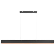 Lampada a sospensione a LED, base in ferro nero paralume in legno, stile scandinavo dimmer da soffitto lunghezza del cavo regolabile