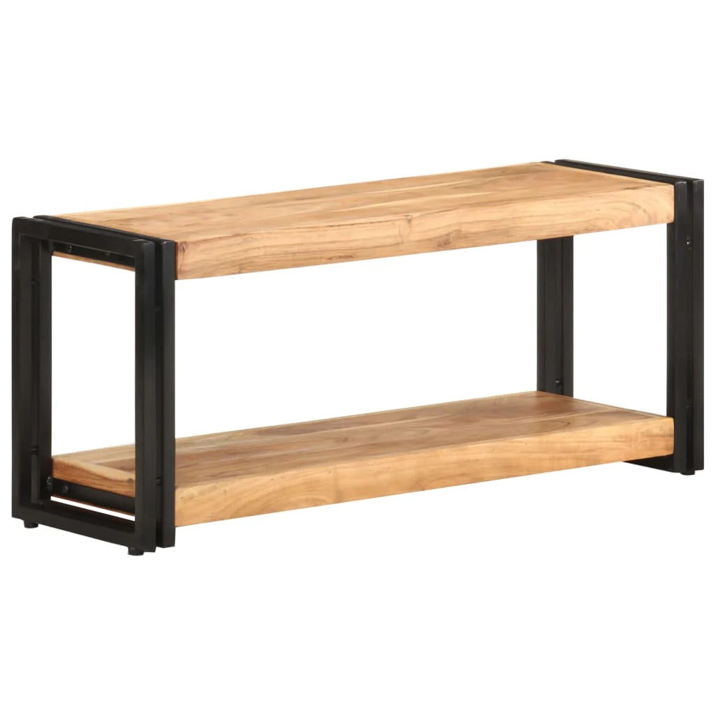 Mobile TV multimediale scaffale per televisione televisore buffet sala da pranzo soggiorno camera da letto 90 x 30 x 40 cm legno massello di acacia marrone 02_0026328