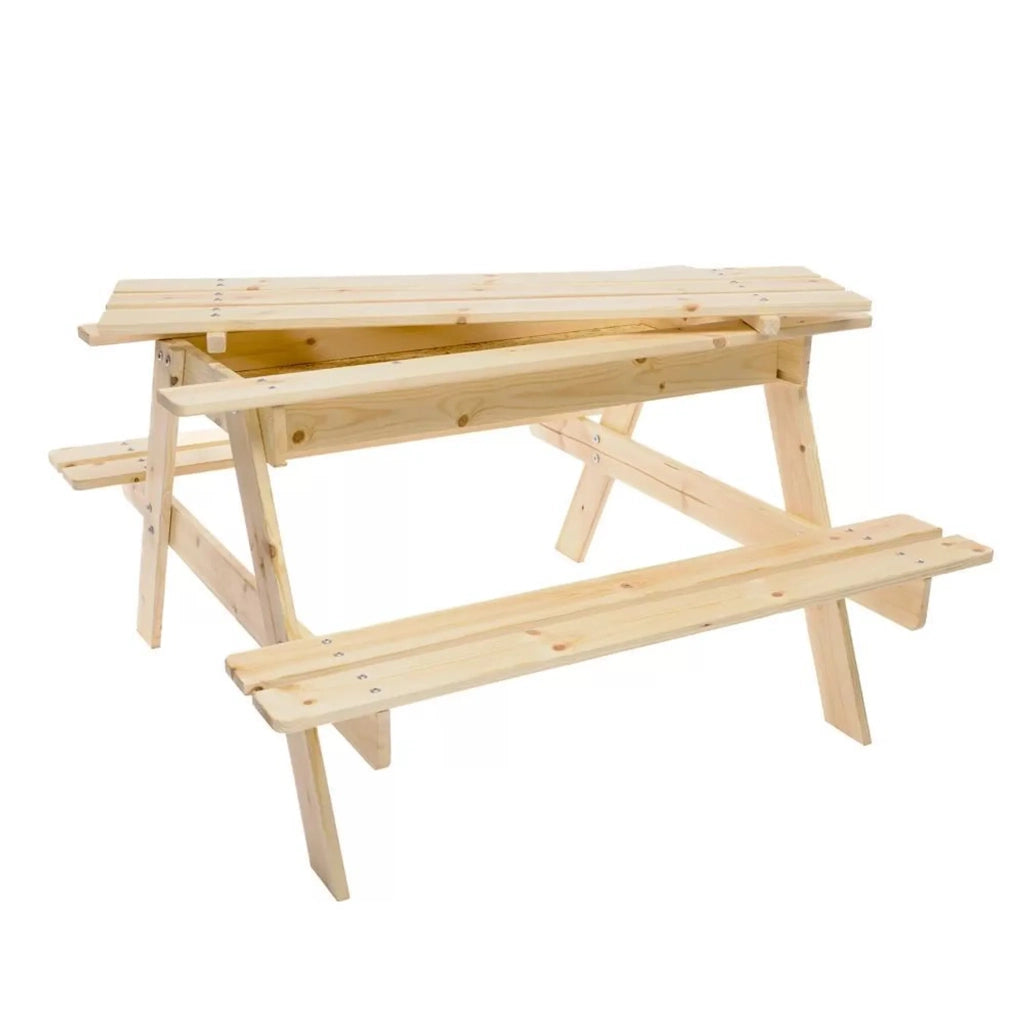 Tavolo da picnic per bambini in legno L90xL90xA50 cm - TIMBELA M010-1