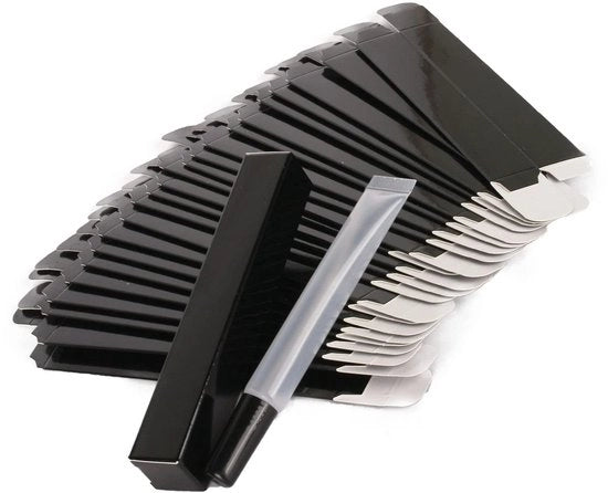 Cartone per confezionamento di gloss e mascara - Peso 350 g/m² - Dimensioni 22 x 22 x 137 mm - Adatto per contenitori 18-21 mm - Dozzina di cartone