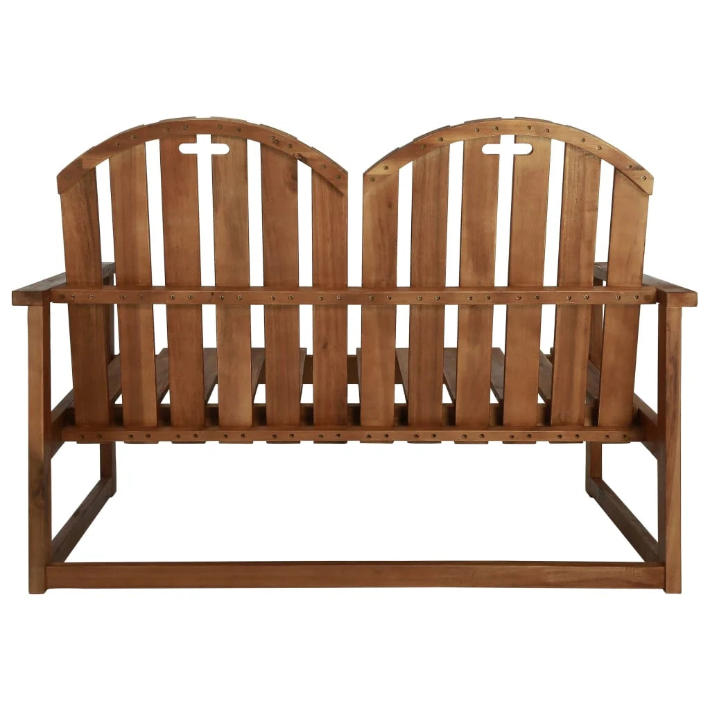 Panca da giardino mobili da giardino per esterni terrazza 110 x 63 x 79 cm in legno massello di acacia 02_0011167