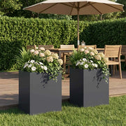 Vaso da giardino 2 pz Antracite 40 x 30 x 40 cm 8005475