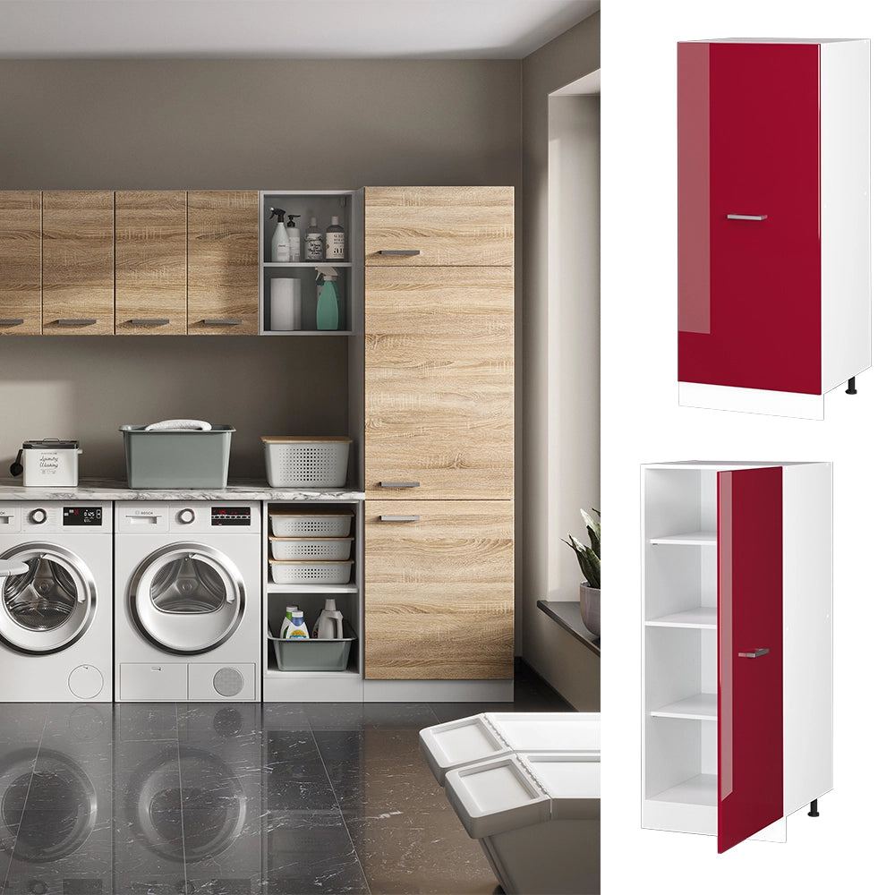 Vicco Dispensa universale Rosso bordeaux lucido 60 cm con anta grande