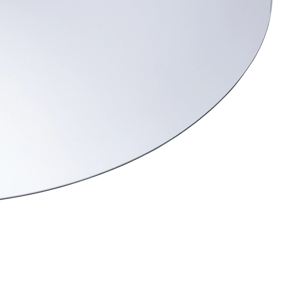 Specchio da parete con LED argento Ovale 60 x 80 cm Rettangolare Illuminato Sistema Antiappannamento