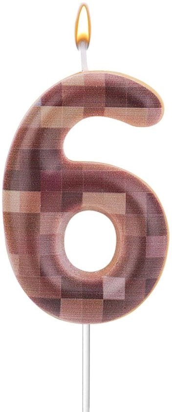 Decorazione per torta a forma di numero - 4x6cm - Premium cera paraffinata per torta - Candelabro per torta