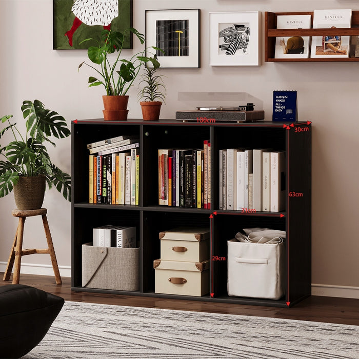SCAFFALE APERTO COMÒ KOSTKA 3x2 CAPIENTE PER LIBRI DA UFFICIO NERO