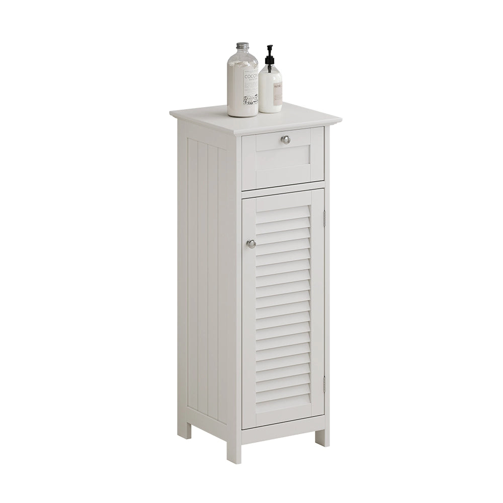 Vicco Mobiletto bagno Bianco 32 x 87 cm con anta e cassetto