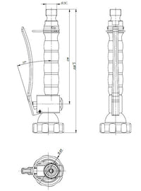 Doccetta per cucine industriali prelavaggio, con getto regolabile