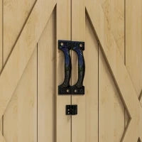 Armadio da Esterno con Ripiano Interno Regolabile e Tetto Inclinato, in Legno di Abete, 77.5x88x90 cm