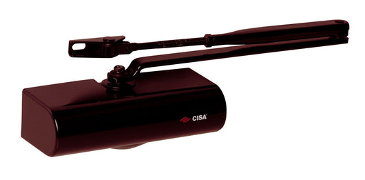 CHIUDIPORTA CISA ART.C1416 CON ARRESTO SUL BRACCIO PER PORTE DA CM.85 A CM.110