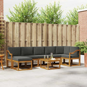 Set di divani da esterno con cuscino 8 pcs Naturale e Antracite 3366760
