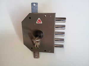 SERRATURA TRIPLICE DI SICUREZZA ANTIFURTO CON CILINDRO A POMPA CR ART.3200 CON CHIAVE