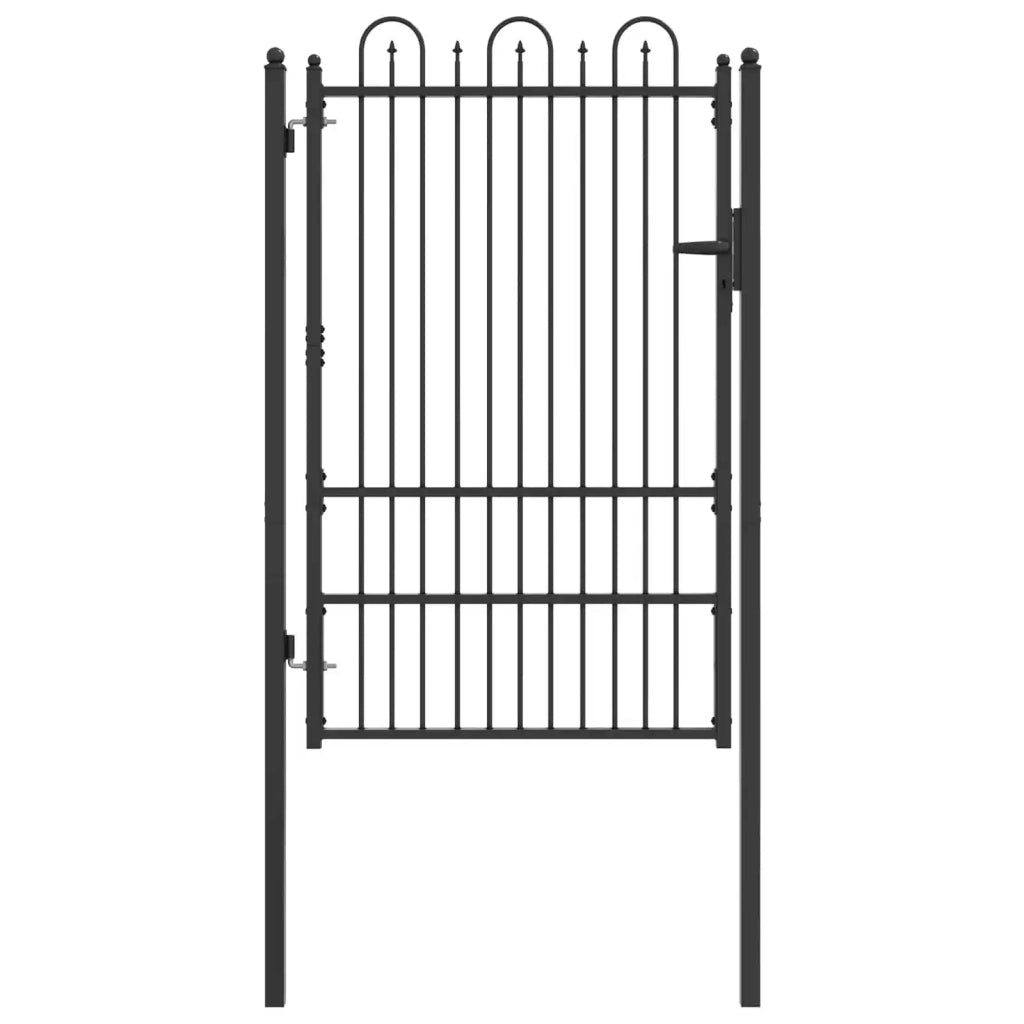 Cancello per recinzione DRONTEN 100 x 150 cm Acciaio Nero 42034056