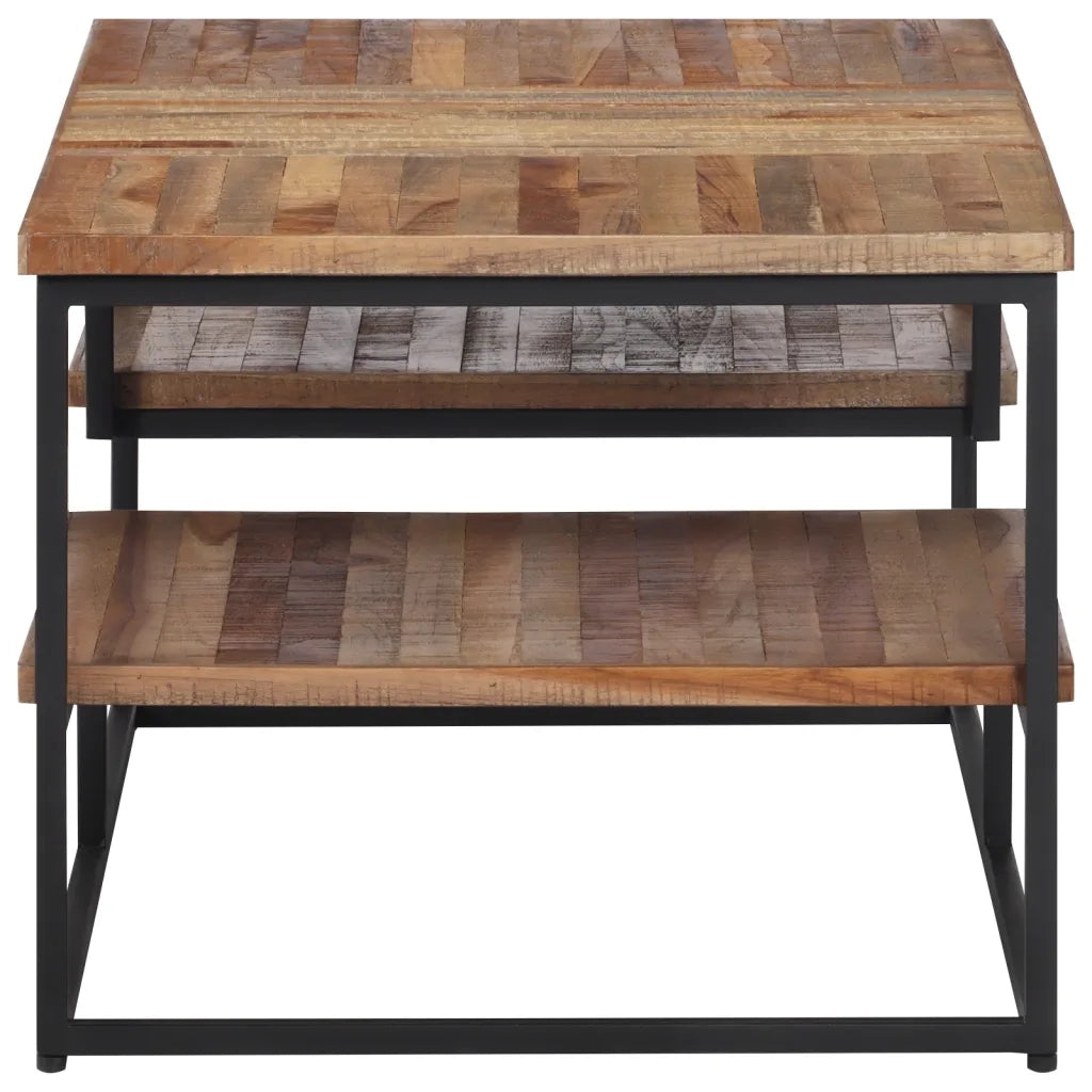Tavolino da Salotto-Tavolino da soggiorno-Tavolo 90x50x39cm Massello Teak di Recupero