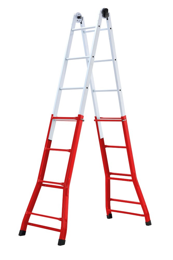 SCALA TELESCOPICA MULTIUSO ACCIAIO 4+4 H.376