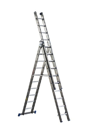 SCALA COMBINATA VENUS IN ALLUMINIO 3 ELEMENTI 10 GRADINI 300/740 CM.