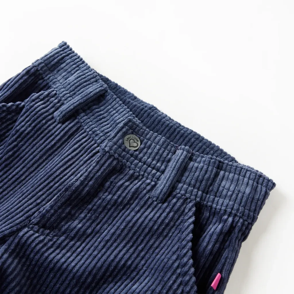 Pantaloni da Bambino in Velluto a Coste Blu Marino 92 CFW5845769