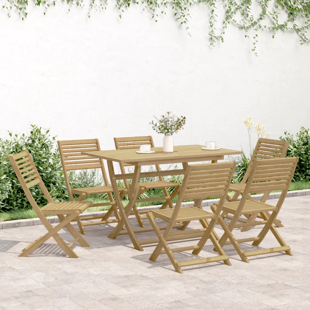 Set da Pranzo da Giardino 7 pz in Legno Massello di Acacia 3295002