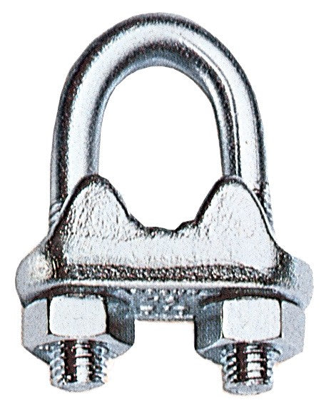 MORSETTO 10 PZ. PER FUNE ACCIAIO MM.5  - 3/16 ROBUR