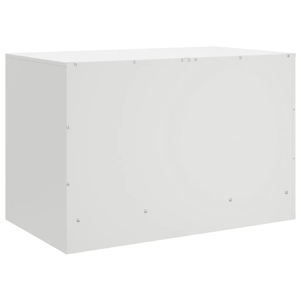 Mobile Porta TV Bianco 67x39x44 cm in Acciaio