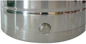 FUSTO CONTENITORE OLIO FONDO SALDATO ACCIAIO INOX BOCCA LARGA LT.30