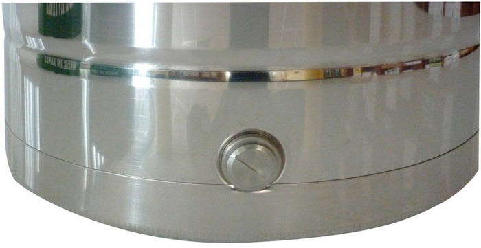 FUSTO CONTENITORE OLIO FONDO SALDATO ACCIAIO INOX BOCCA LARGA LT.50