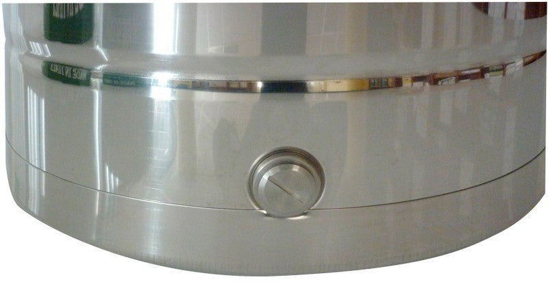 FUSTO CONTENITORE OLIO FONDO SALDATO ACCIAIO INOX BOCCA LARGA LT.50