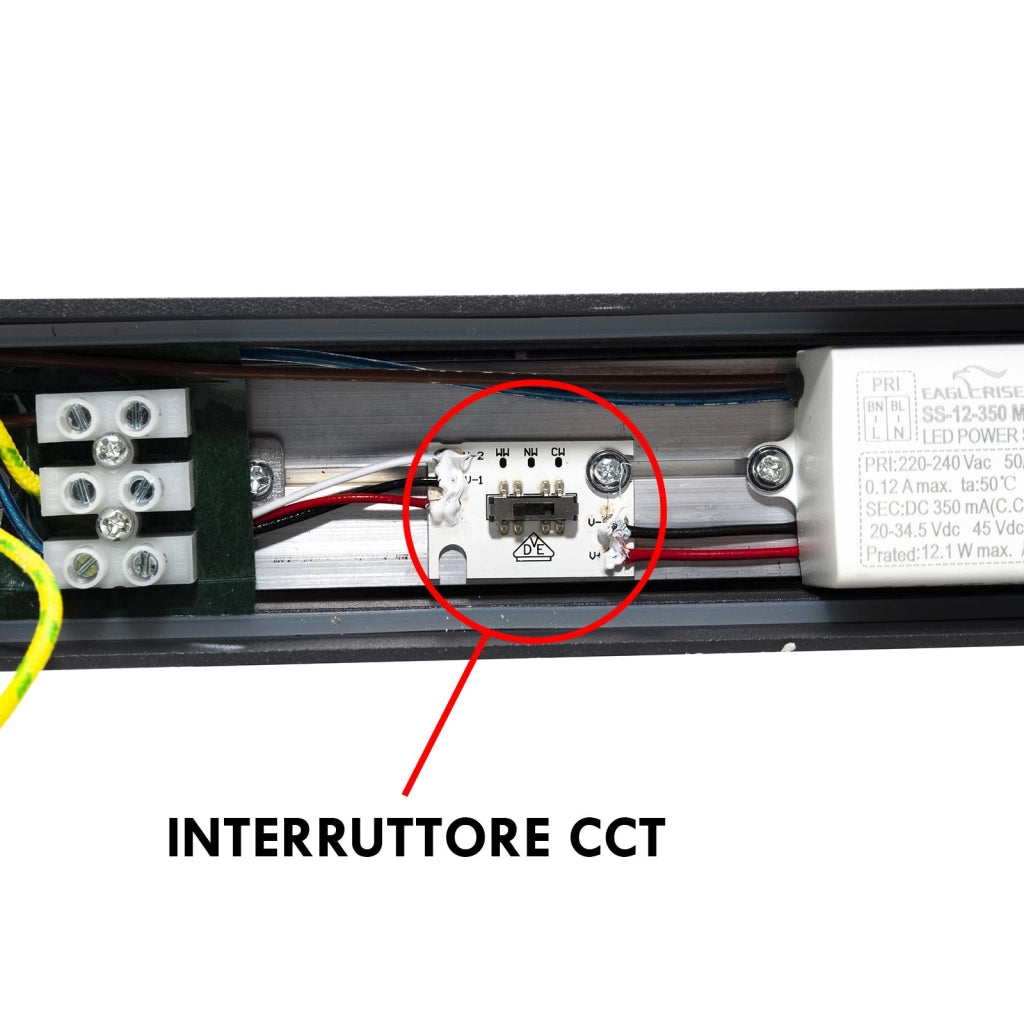 Applique parete per esterno impermeabile IP65 doppio fascio LED 14W interruttore CCT da 3000K a 6500K luce balcone ingresso GRIGIO SCURO