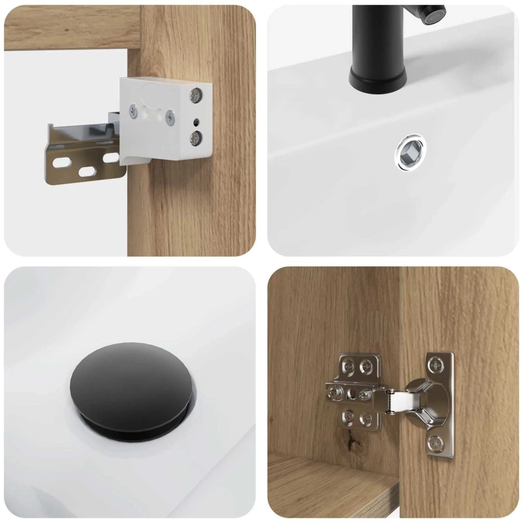 Mobile bagno con rubinetto Rovere Artigianale 42 x 40 x 74,5 cm 889536
