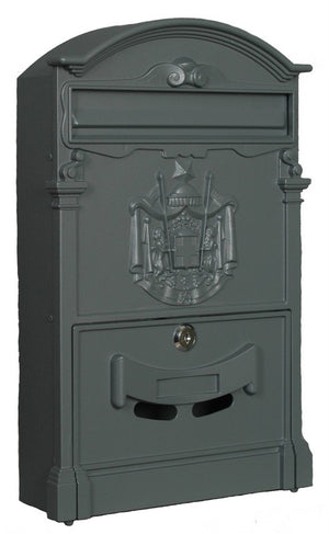 CASSETTA POSTALE 260X90X410H GRIGIO ALLUMINIO PRESSOFUSO