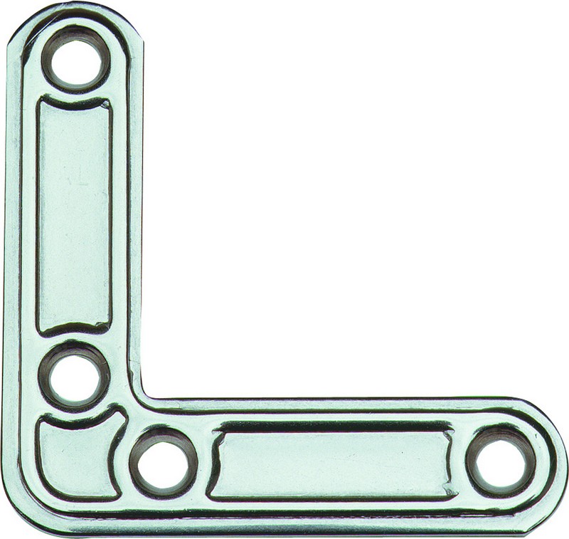 PIASTRA INOX ANGOLARE DI RINFORZO ART.153 MM.40X40 CONF.20 PEZZI