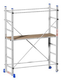 PONTEGGIO TRABATTELLO ALLUMINIO 158X80X210H PIANO DI LAVORO 53X150