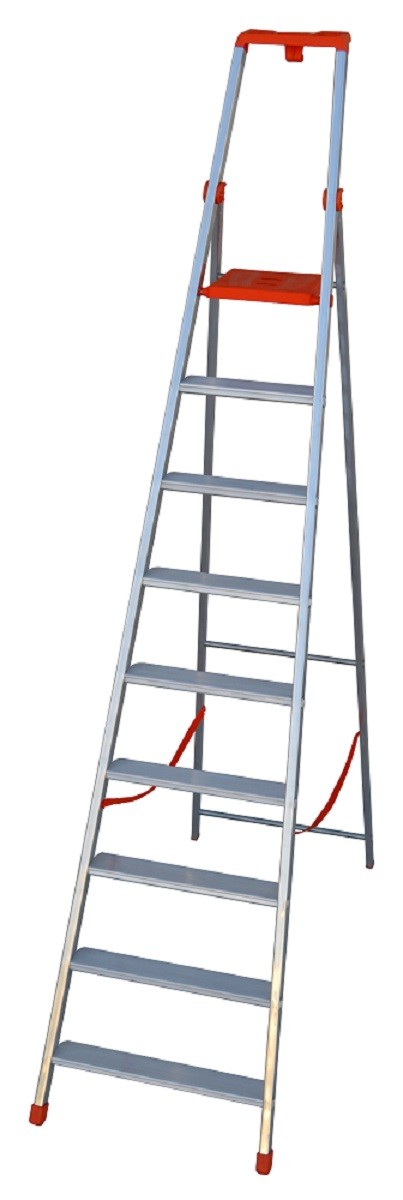 SCALA ALLUMINIO FACAL A FORBICE PROFESSIONALE  GRADINI 10