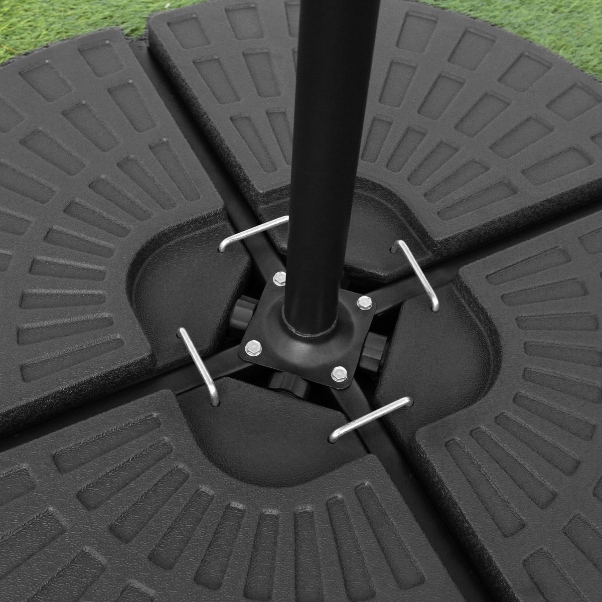 Base Ombrellone con Binario - Design a Ventaglio per Giardini e Terrazze