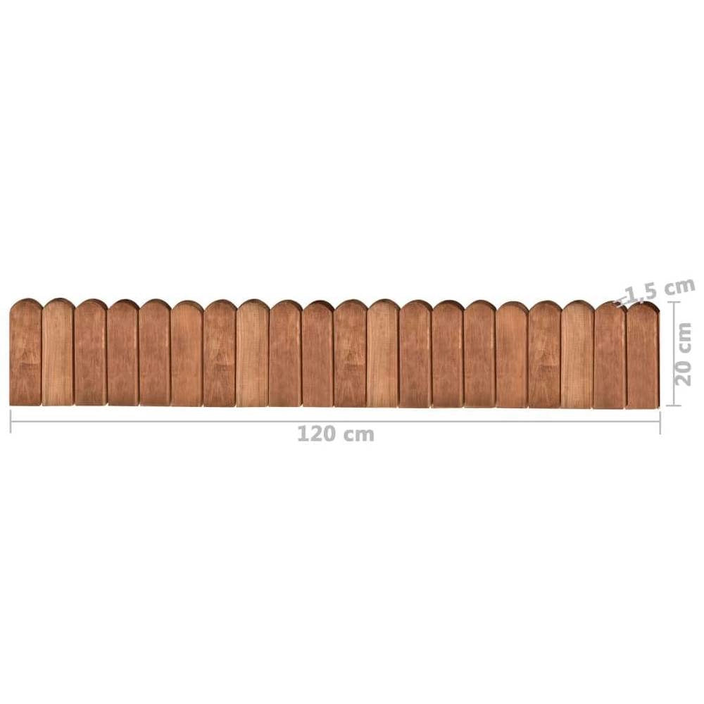 Brown Garden Edging, 120 Cm, Made Of Impregnated Pine Wood