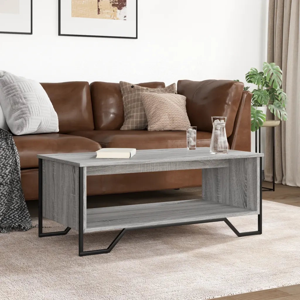 Tavolino da Salotto Grigio Sonoma 100x51x40cm Legno Multistrato 848482