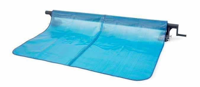 Rullo Per Copertura Solare per Piscine 274-488 cm Alluminio e PVC Grigio Intex