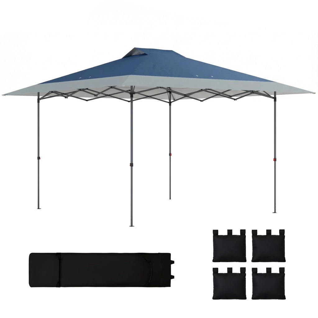 Gazebo pieghevole impermeabile 4x4m ¨C zephmum ¨C grigio
