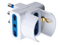 ADATTATORE TRIPLO USO 16A + T , 2 PRESE BIPASSO + 1 PRESA SCHOKO,CLASSE DI PROTEZIONE IP20