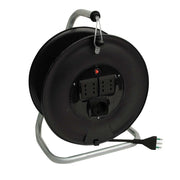 PROLUNGA ELETTRICA AVVOLGICAVO MT.50 CAVO 3X1,5 4 PRESE SCHUKO BIPASSO