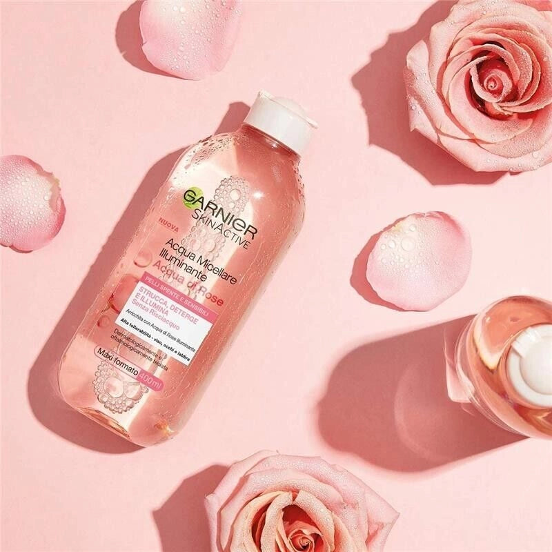 GARNIER SKIN 400ML ACQUA MICELLARE ILLUMINANTE ACQUA DI ROSE
