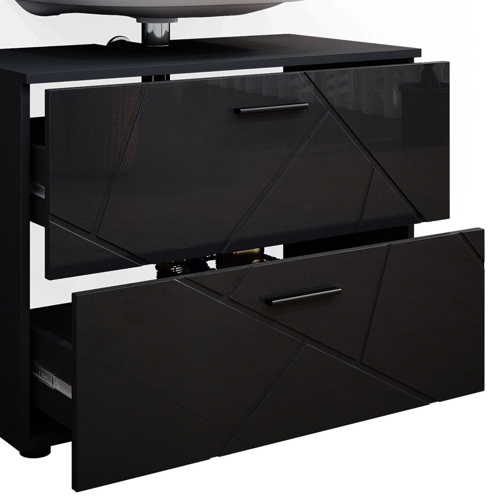 Vicco Set mobili bagno Antracite lucido 2 parti