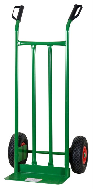 CARRELLO PORTACASSE IN ACCIAIO PORTATA KG.200 RUOTE PNEUMATICHE MM.260