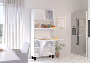 Mobile multiuso Libreria e Scrivania pieghevole 80x175hx92 HOMI