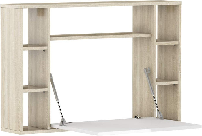 Mobile Mensola Scrivania pieghevole  rovere bianco 94 x 62h x 20cm(chiuso) 62(aperto)